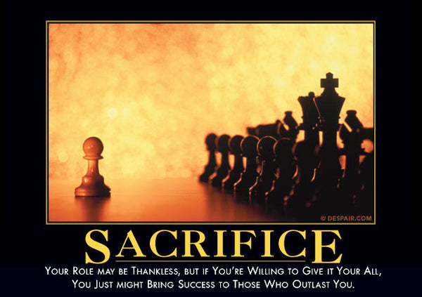 Sometimes sacrifices must be made to ensure victory. - MagicalQuote